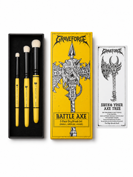 Graveforge Battle Axe Set - 3 Piece Dry Brush Set