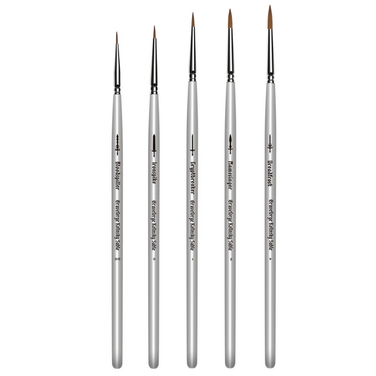 Graveforge The Five Blades - 5-Piece Miniature Painting Brush Set (Kolinsky Sable)