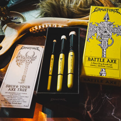 Graveforge Battle Axe Set - 3 Piece Dry Brush Set