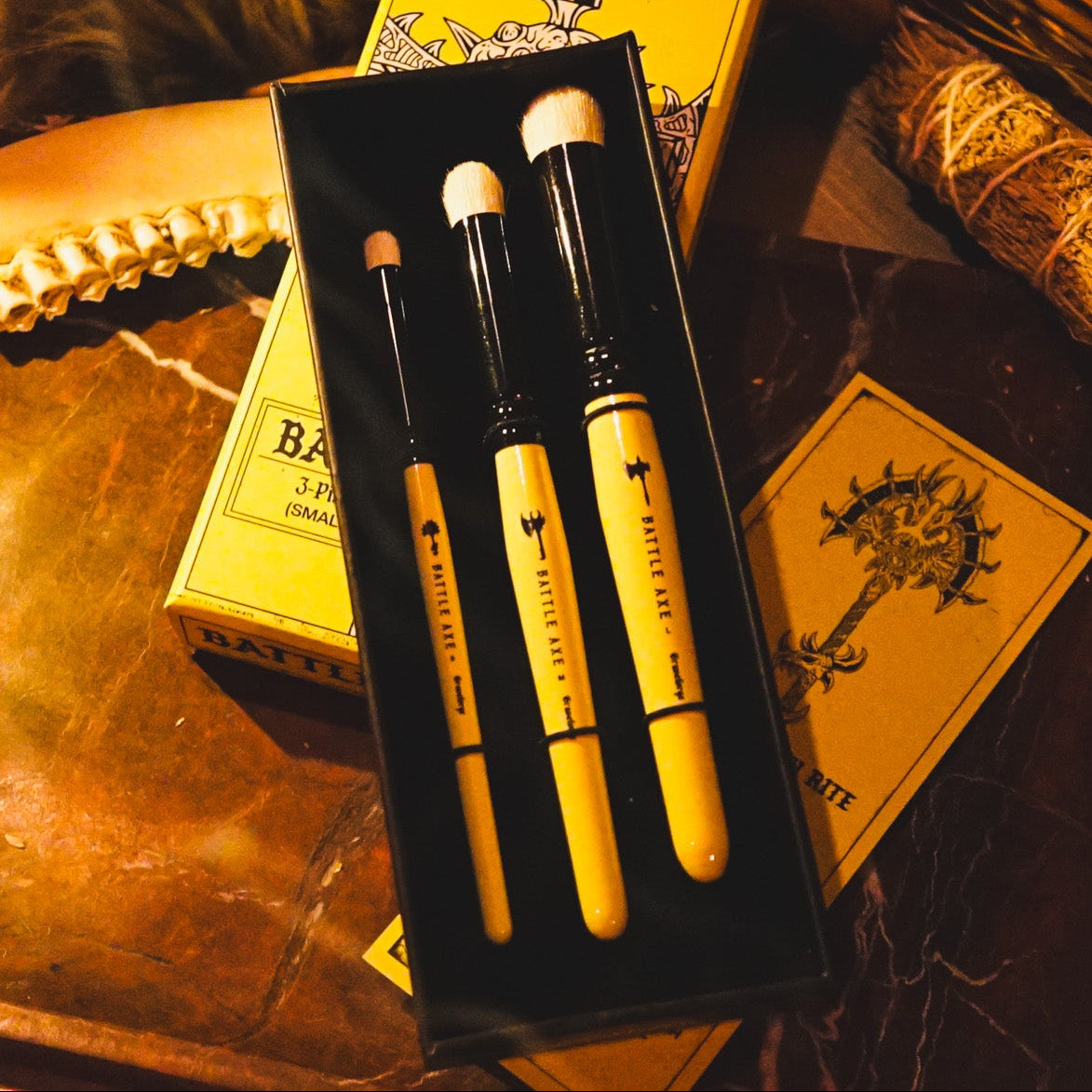 Graveforge Battle Axe Set - 3 Piece Dry Brush Set