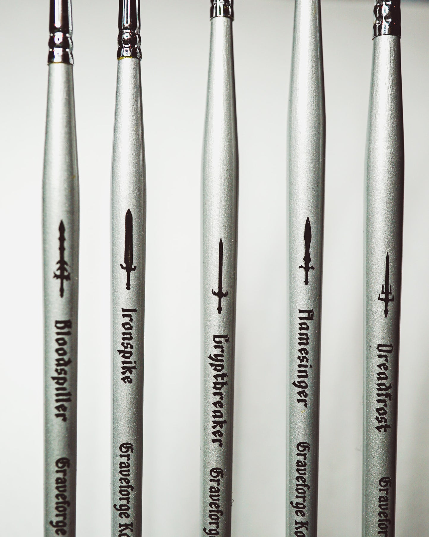 Graveforge The Five Blades - 5-Piece Miniature Painting Brush Set (Kolinsky Sable)