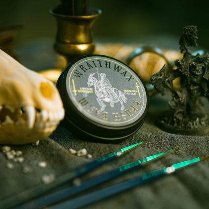 WRAITHWAX™ Brush Soap + Edge Guard Conditioner Balm for Miniature Painting (1.5 oz)